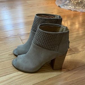 Open toe heeled booties.  Great condition